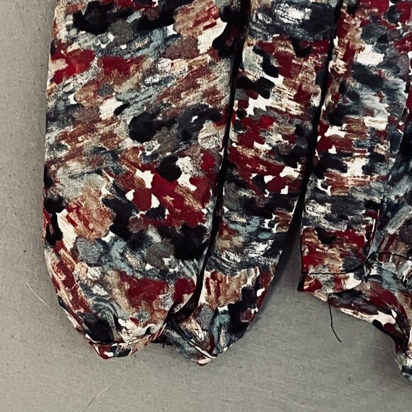 Babeau Semi Sheer Multi Color Blouse in Large - Picture 5 of 7